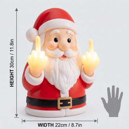 Santa Lamp Middle Finger