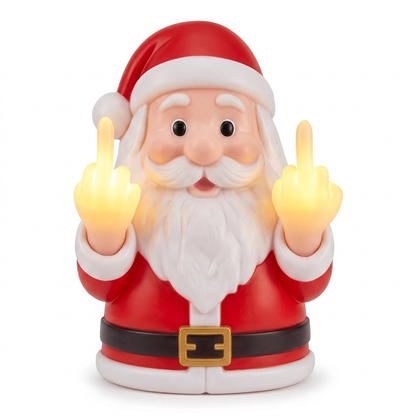 Santa Lamp Middle Finger